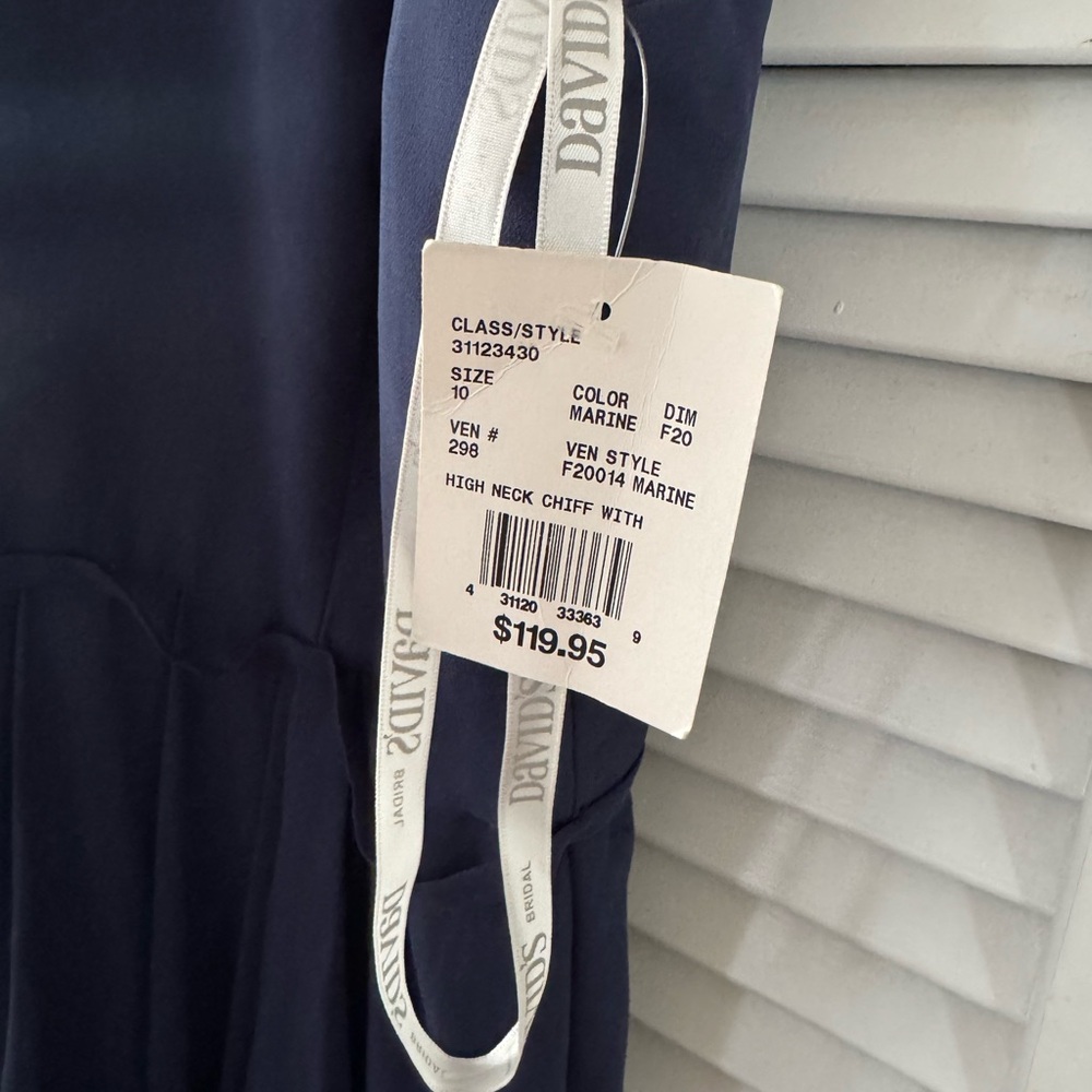 David's Bridal Navy Blue Dress